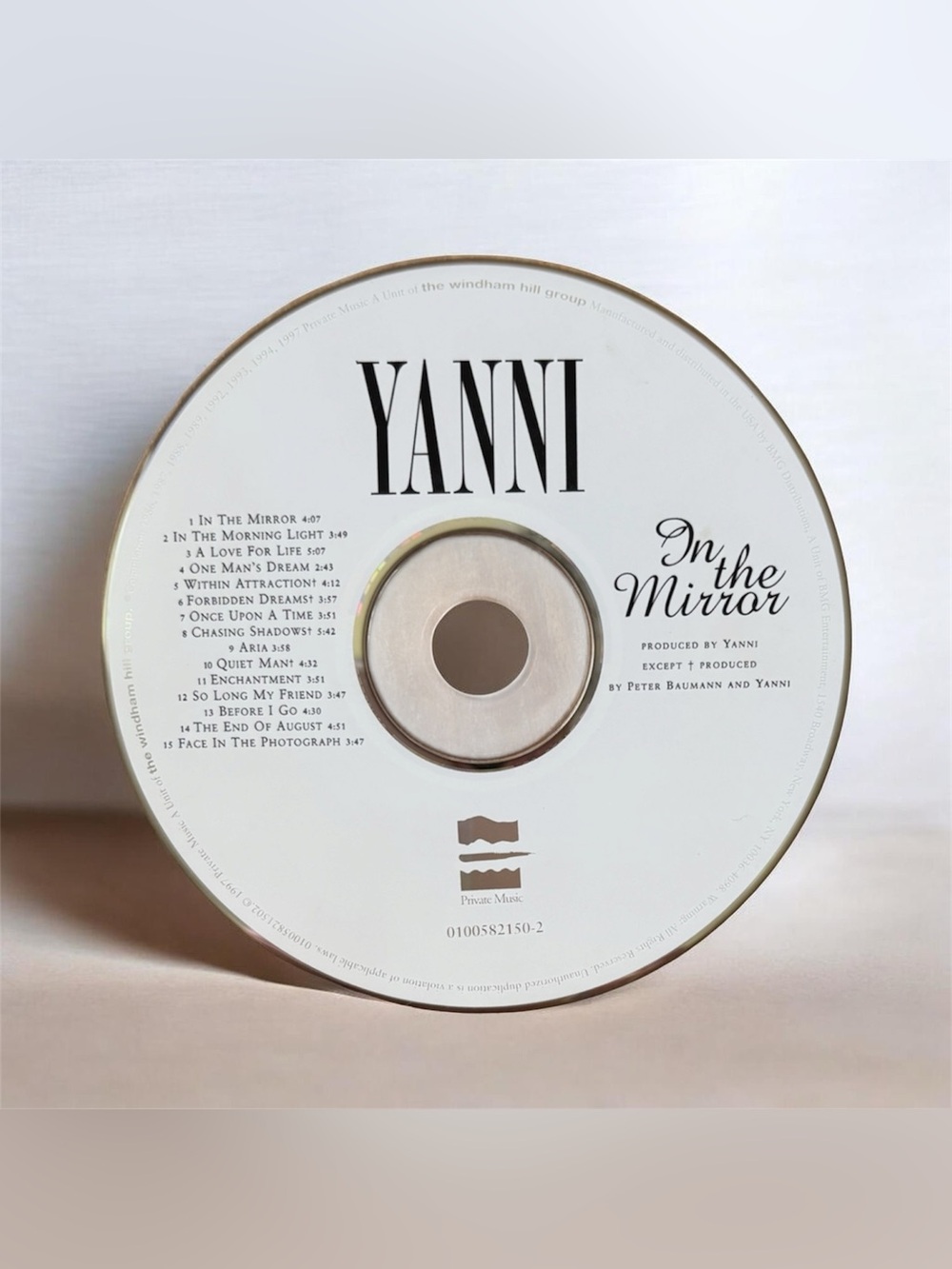 Vintage Yanni "In the Mirror" Compact Disc Only (1997)